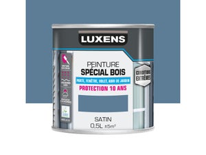 Peinture exterieure bois, mdf, osb Conditions extremes LUXENS bleu provence sati