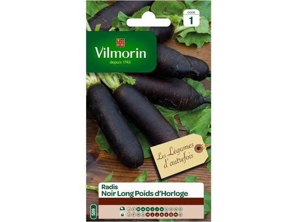 Graines de potager radis noir long poids VILMORIN 5 g