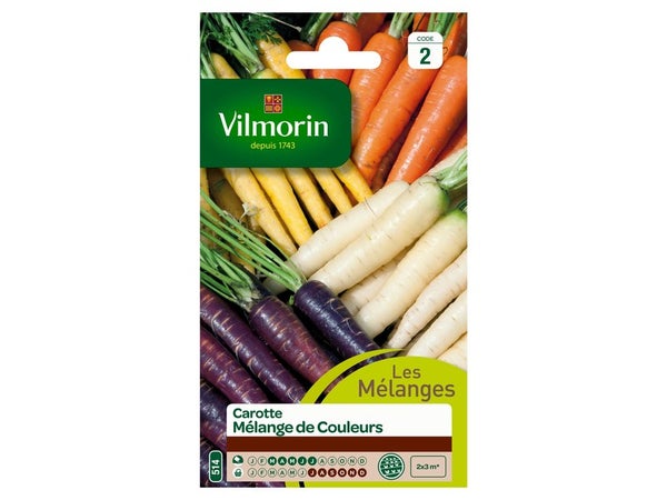Graine potagère carotte mélange de couleurs VILMORIN 2 g