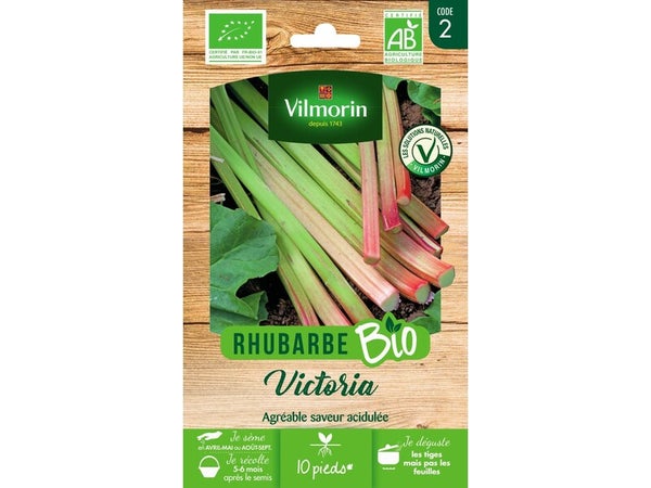 Graines de potager rhubarbe victoria bio VILMORIN 0.5 g