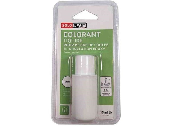 Colorant pour résine époxy en poudre Soloplast 15ml blanc opaque