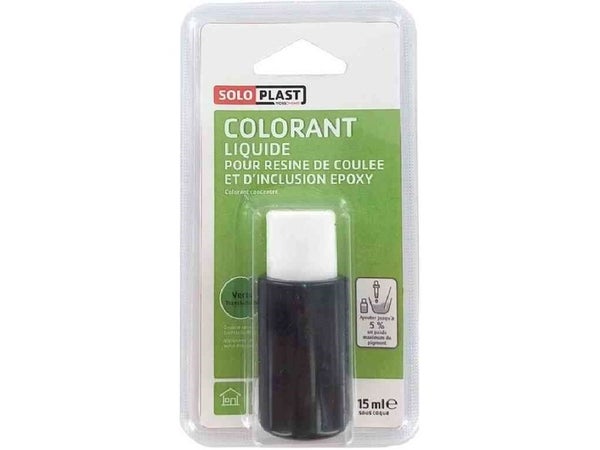 Colorant pour résine époxy en poudre Soloplast 15ml vert transparent