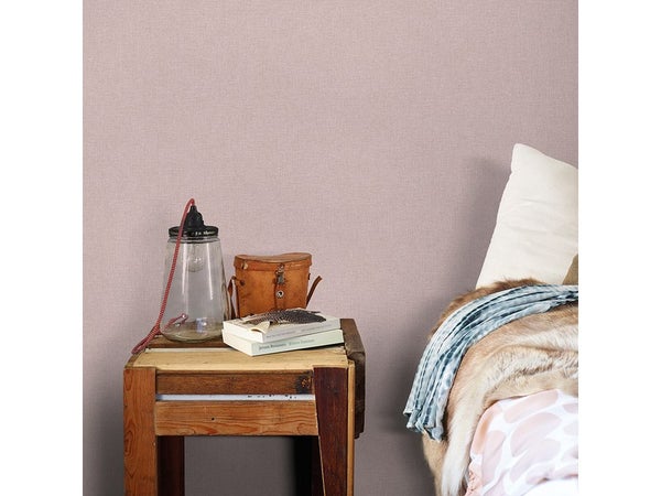 Papier peint intissé Textile mat INSPIRE rose smoke