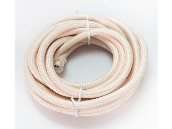 Câble tissu rond, rose ballerine, 3m