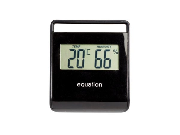Thermomètre / hygromètre digital noir, EQUATION