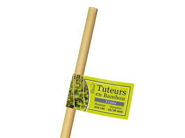 Tuteur bambou droit et rond LA CORDELINE H.2.1 m