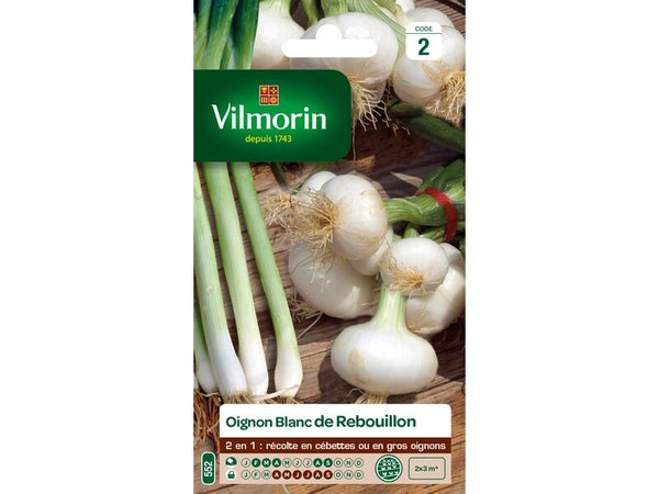 Graines de potager oignon blanc de rebouillon VILMORIN 5 g