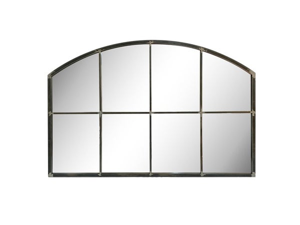 Miroir irrégulier, Arc industriel, l.120 x H.80 cm, noir