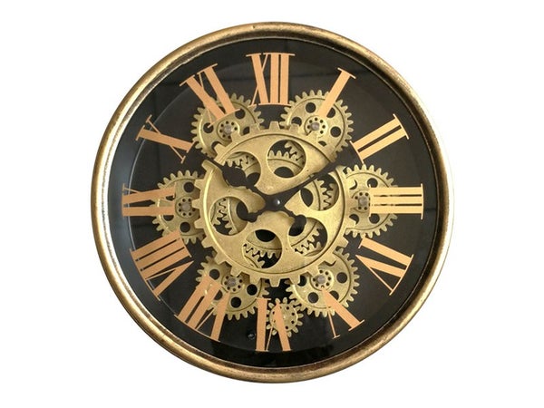 Horloge métal mécanisme noir 25 cm