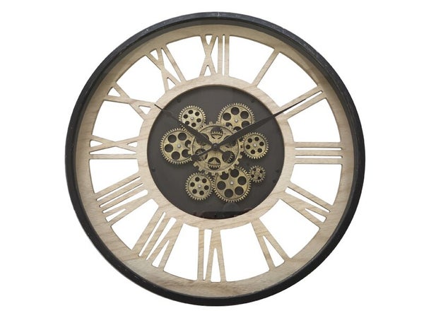 Horloge mécanisme marron EMDE Diam.57 cm