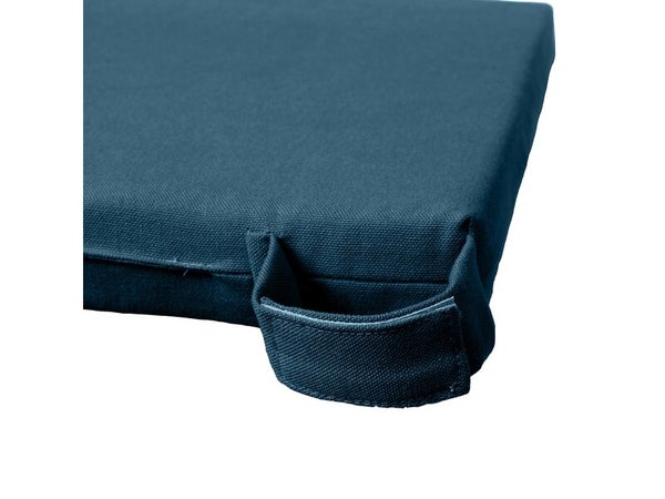 Galette de chaise Joy, bleu, l.40 x H.4 cm