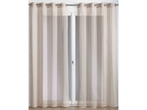 Voilage tamisant, Waska beige l.140 x H.240 cm