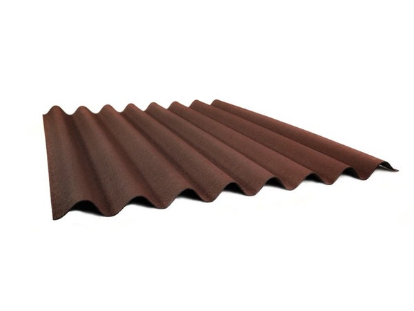 Plaque de bitume ondulé (8 ondes) pour toiture, IKO, 0.76 m rouge