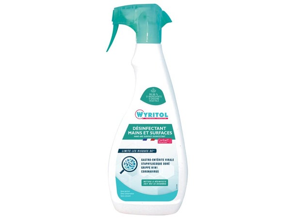 Désinfectant spray mains et surfaces, WYRITOL, 750 ml