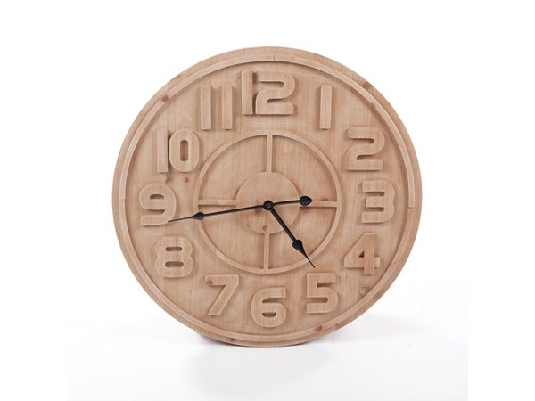 Horloge LEOPOL bois diamètre 50