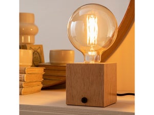 Ampoule décorative led a filament globe 125mm, carbone ambre E27 45W 2200K LEXMAN