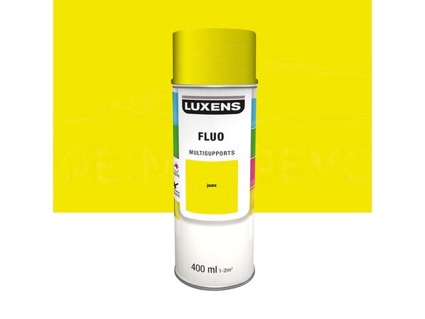 Peinture aérosol LUXENS jaune fluorescent 400 ml