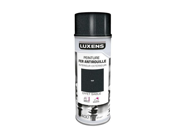 Peinture aerosol LUXENS noir mat 400 ml