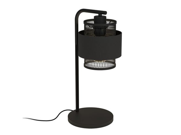 Lampe e27 acier noir/naturel, INSPIRE OTTOMANE, H.50cm H.45 cm