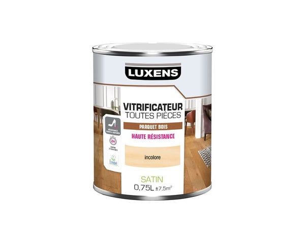 Vitrificateur parquet Haute resistance LUXENS, incolore satine, 0.75 l