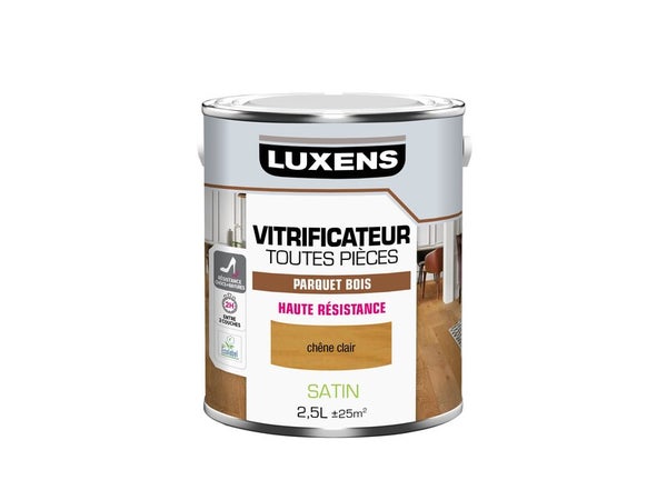 Vitrificateur parquet Haute resistance LUXENS, chene clair satine, 2.5 l