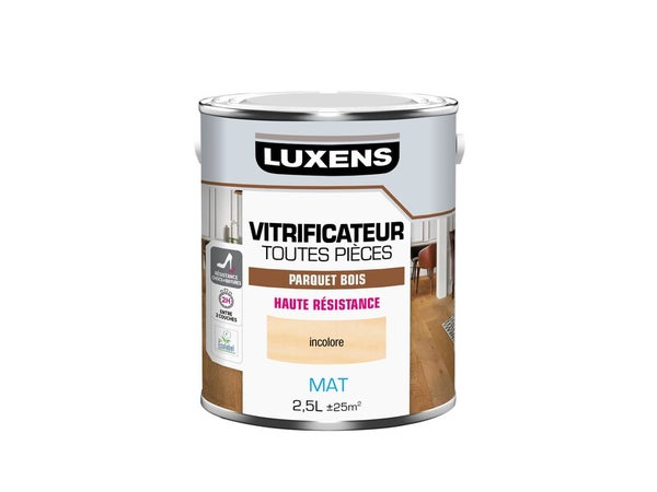 Vitrificateur parquet Haute resistance LUXENS, incolore mat, 2.5 l