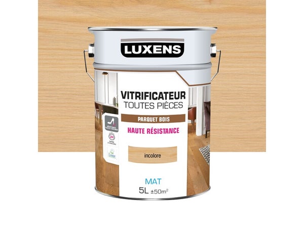 Vitrificateur parquet Haute resistance LUXENS, incolore mat, 5 l