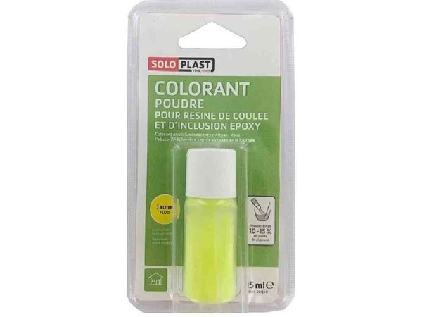 Colorant pour résine époxy en poudre SOLOPLAST 15ml jaune fluo