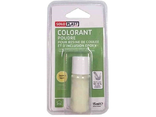 Colorant pour résine époxy en poudre SOLOPLAST 15ml jaune vert