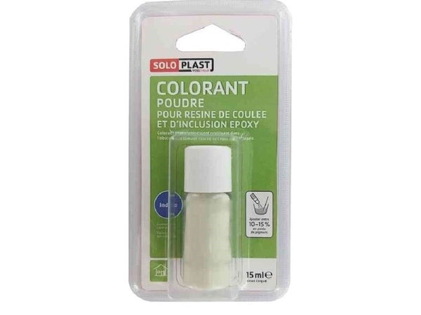 Colorant pour résine époxy en poudre SOLOPLAST 15ml bleu ciel