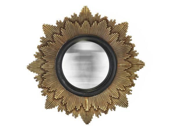 Miroir rond Leonie doré diam.28 cm EMDE