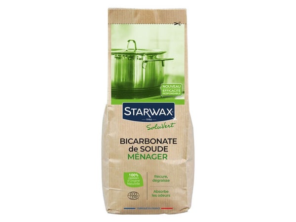 Bicarbonate de soude ménager poudre STARWAX Soluvert 1 kg