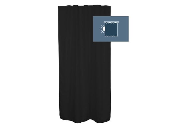 Doublure occultante Caleb pour rideau, l.135 x H.265 cm noir