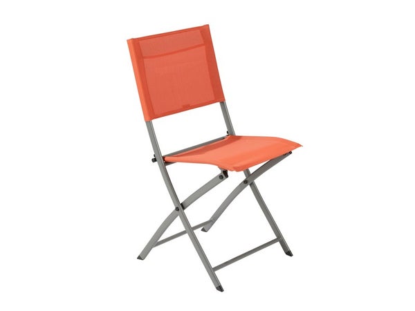 Chaise de jardin en acier, NATERIAL Emys, orange cuivré