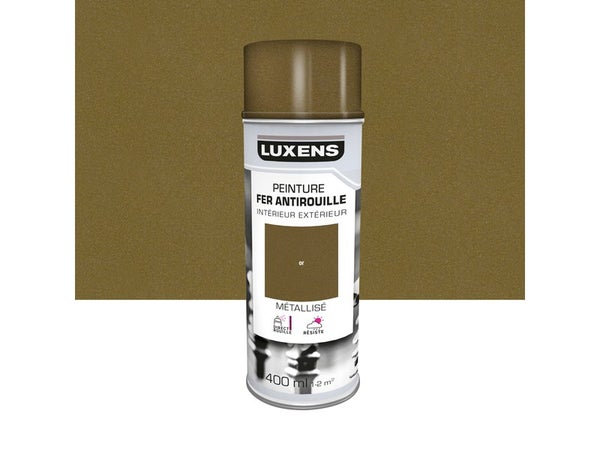 Peinture aerosol LUXENS, doré métallisé, 0.4 l