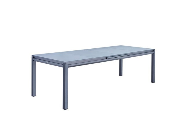 Table de jardin rectangulaire, NATERIAL Odyssea, aluminium et verre, 12