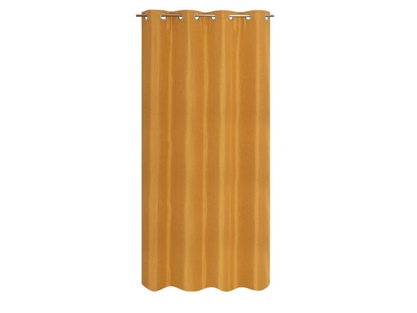 Rideau thermique, Chambray jaune curry l.135 x H.240 cm