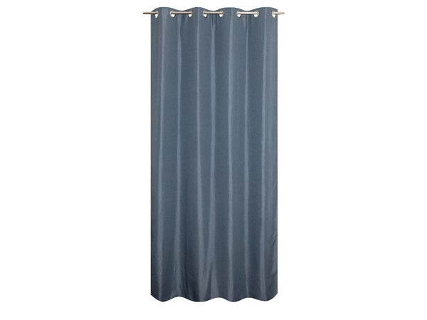 Rideau thermique, Chambray bleu l.135 x H.240 cm