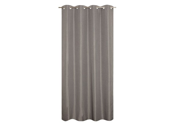 Rideau thermique, Chambray gris l.135 x H.240 cm