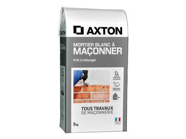 Mortier a maconner blanc AXTON, 5 kg