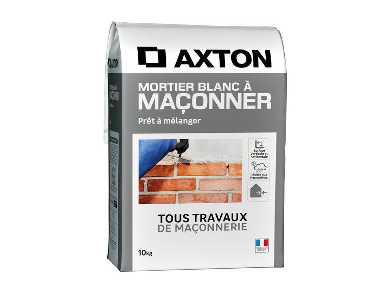 Mortier a maconner blanc AXTON 10 kg