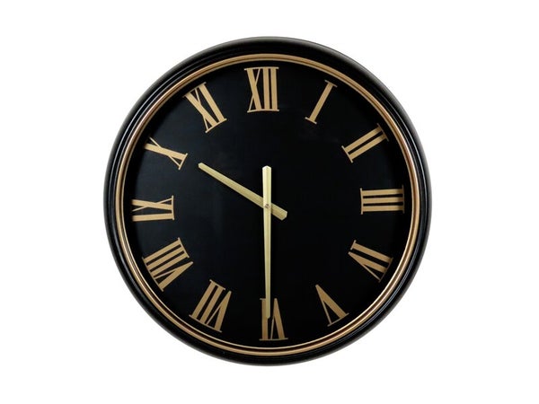 Horloge classique EMDE noir et doré Diam.50 cm