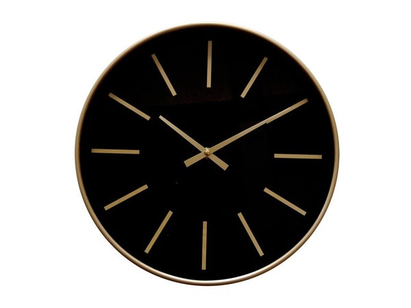 Horloge Moderne EMDE noir et doré Diam.30.5 cm