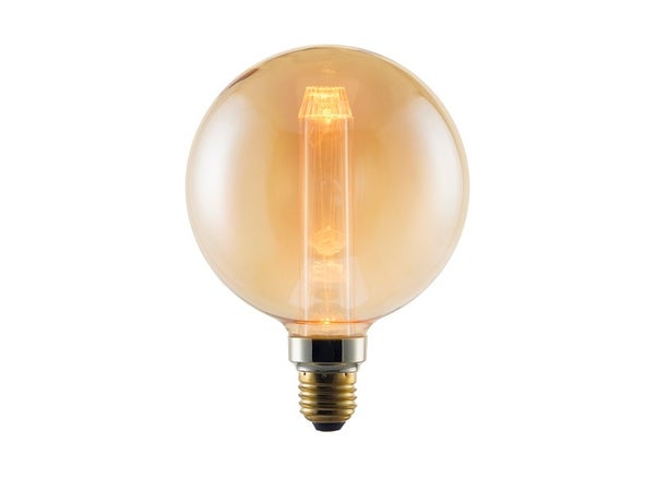 Ampoule décorative led ambré globe 125 mm E27 120 Lm = 3 W blanc très chaud, XXC