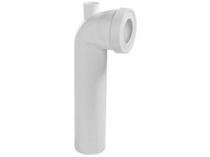 Pipe de wc longue en angle de 90° avec piquage diam.10 cm wirquin