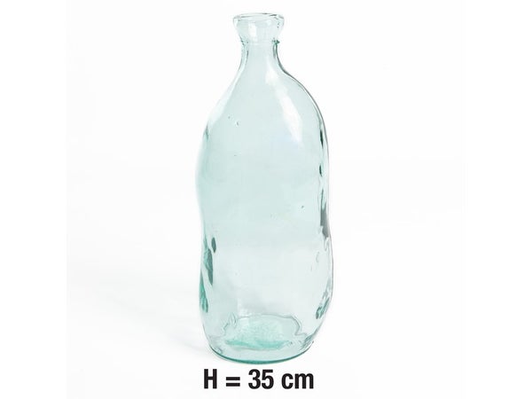 Vase Léa, verre recycle transparent D.33 cm
