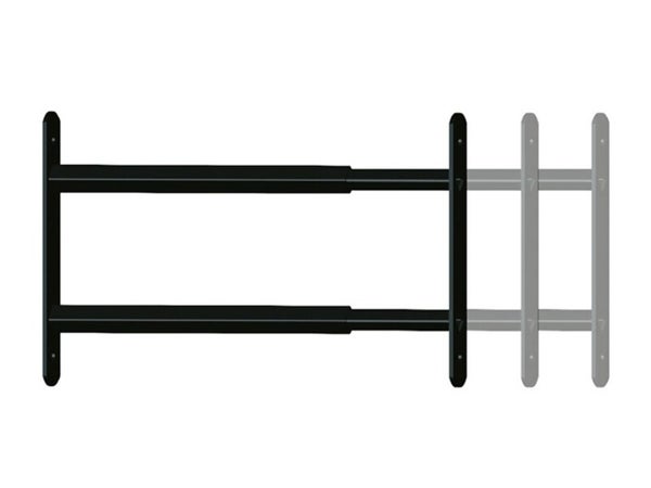 Grille de défense télescopique, AFBAT, 2 barreaux 55 cm à 103 cm, acier peint noir