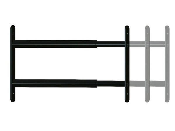 Grille de défense télescopique, AFBAT, 2 barreaux 30 cm à 55 cm, acier peint noir