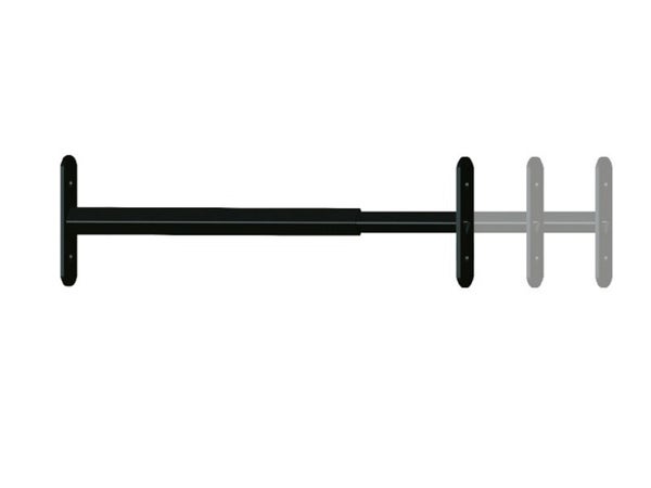 Grille de défense télescopique, AFBAT, 1 barreau 55 cm à 103 cm, acier peint noir