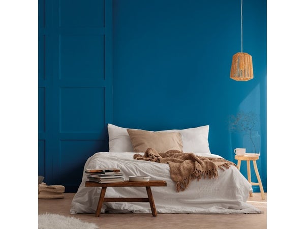 Peinture bleu de suede mur, plafond et boiserie , PUREPAINT velours 0.5 l